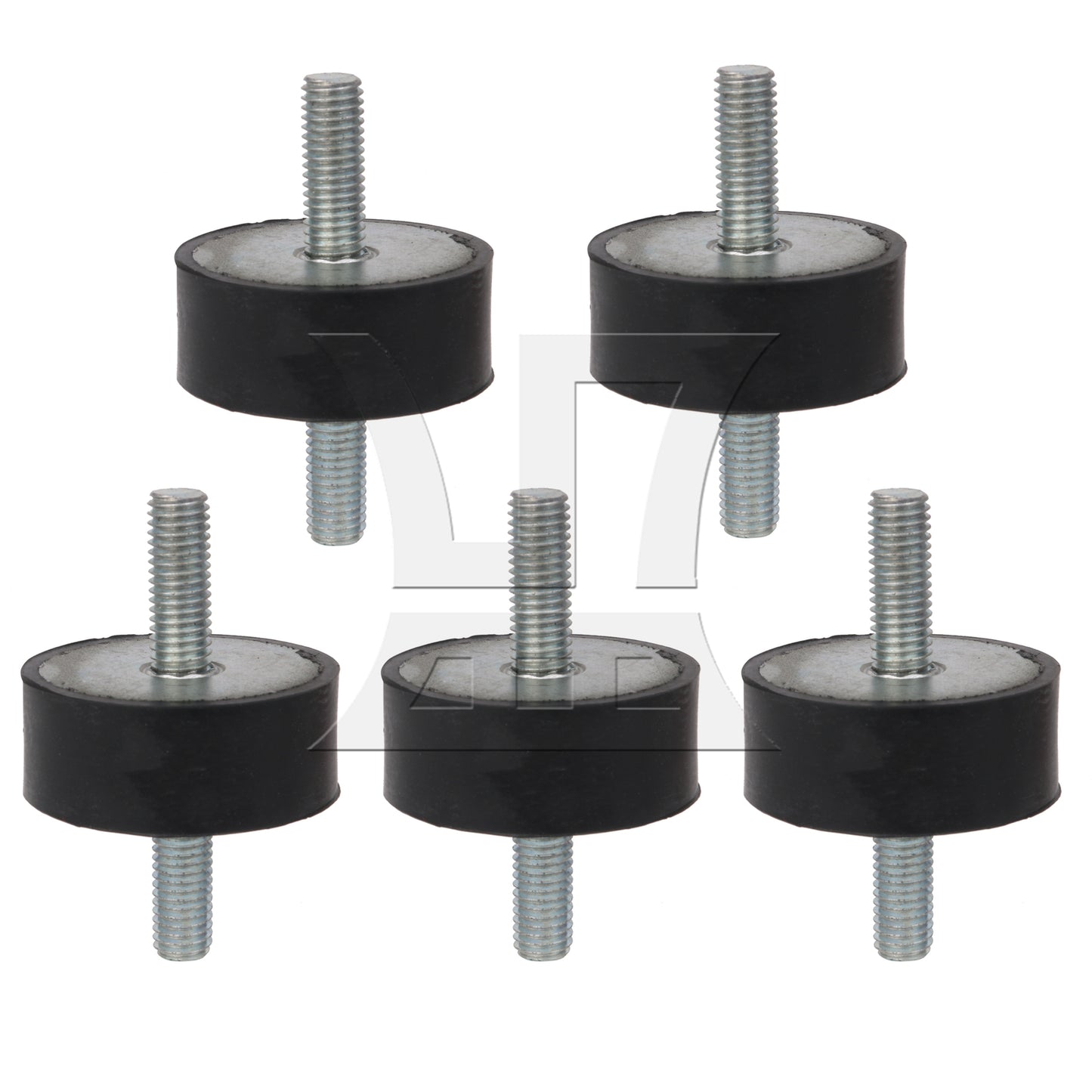 BQLZR 5Pieces Vibration Isolator Silent Block Mount M10 50x20mm Black Rubber for DIY