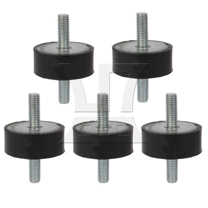 BQLZR 5Pieces Vibration Isolator Silent Block Mount M10 50x20mm Black Rubber for DIY
