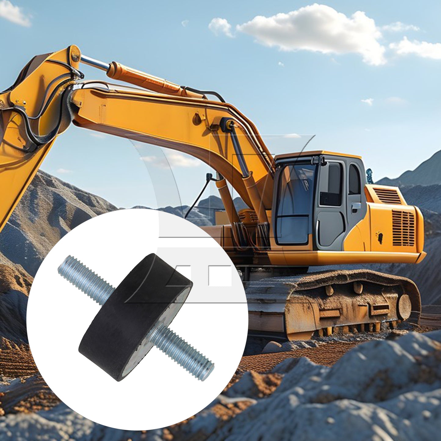 BQLZR 5Pieces Vibration Isolator Silent Block Mount M10 50x20mm Black Rubber for DIY