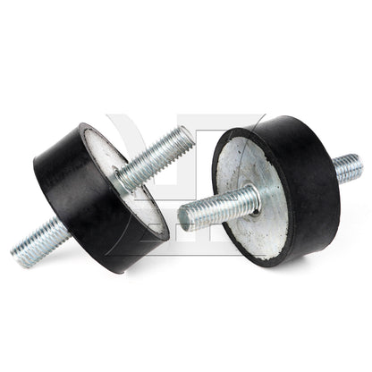 BQLZR 5Pieces Vibration Isolator Silent Block Mount M10 50x20mm Black Rubber for DIY