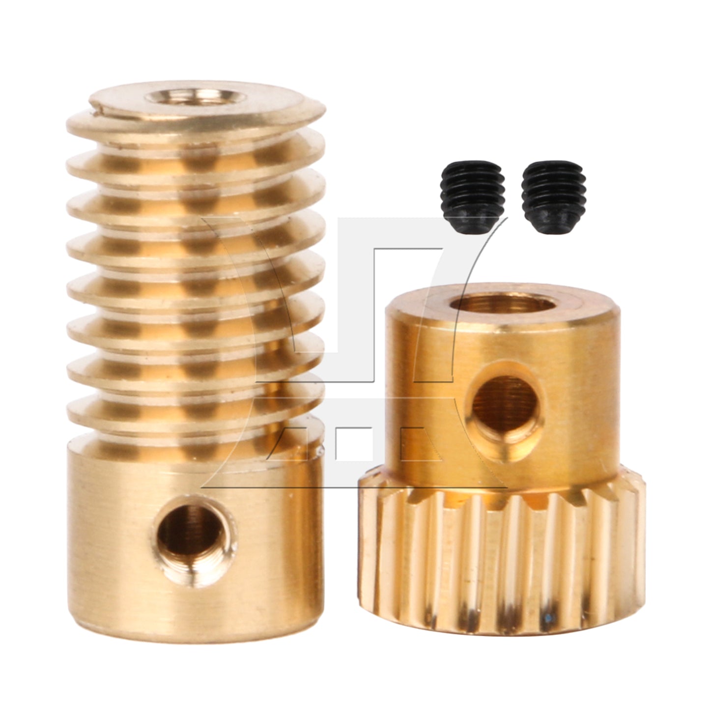 BQLZR 0.5 Modulus Light Weight Brass Turbine Wheel & Gear Shaft with 3mm Bore Set