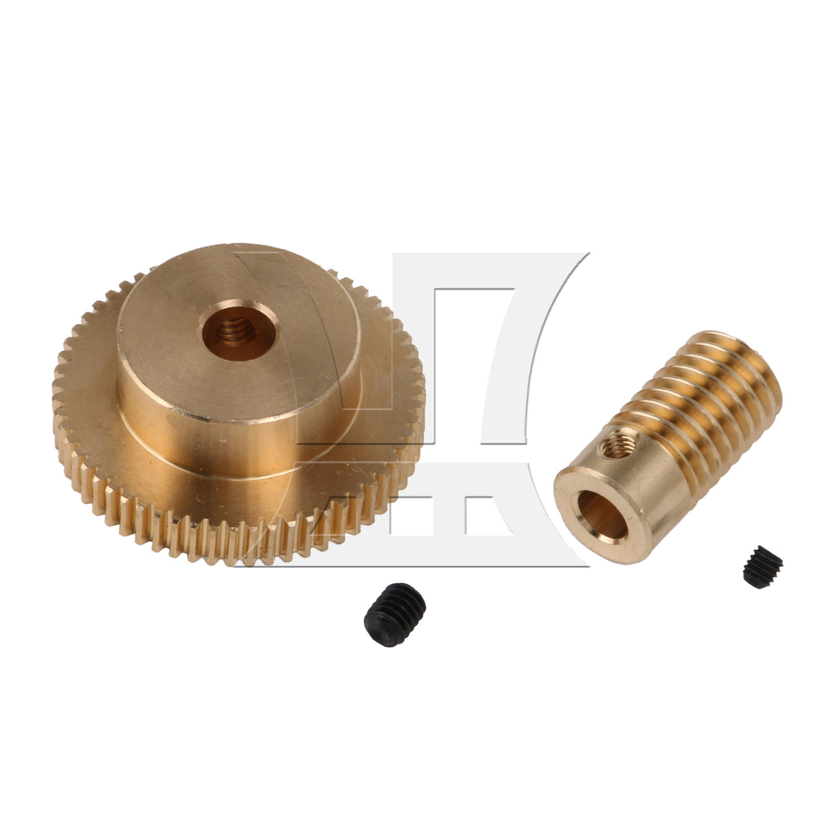 BQLZR 0.5 Modulus 0.3CM Hole Diameter Brass Turbine Gear Shaft & 60 T Turbine Gear Whe