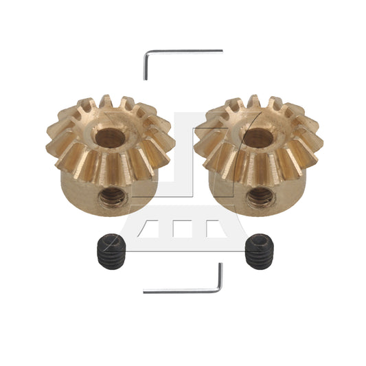 BQLZR 0.8 Module 15T Brass Bevel Gear Hardware with Wrench & Screws