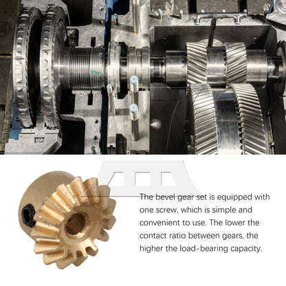 BQLZR 0.8 Module 15T Brass Bevel Gear Hardware with Wrench & Screws
