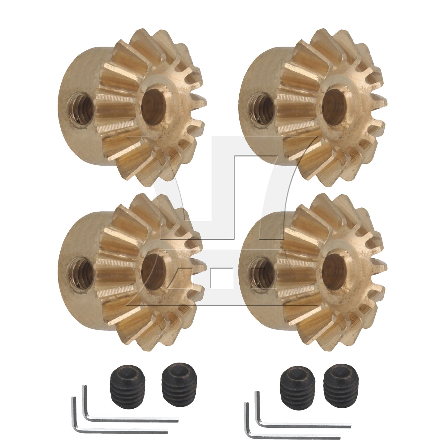 BQLZR 0.8 Module 15T Brass Bevel Gear Hardware with Wrench & Screws