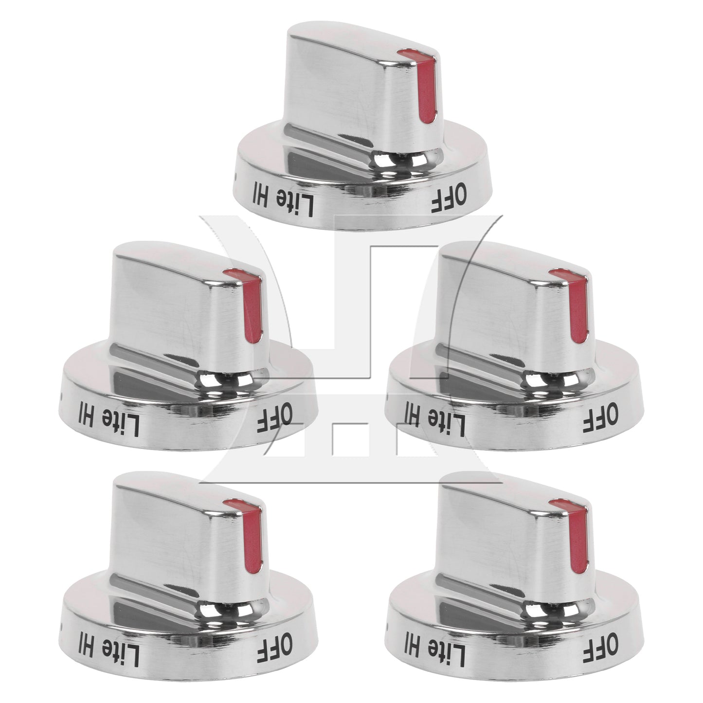 BQLZR Oven Replacement Knobs for Control Dial Knob DG64-00472B Silver