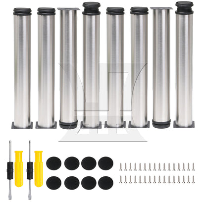 BQLZR  50x350mm Adjustable Cabinet Coffee Table Leg Stainless Steel w/ Screws