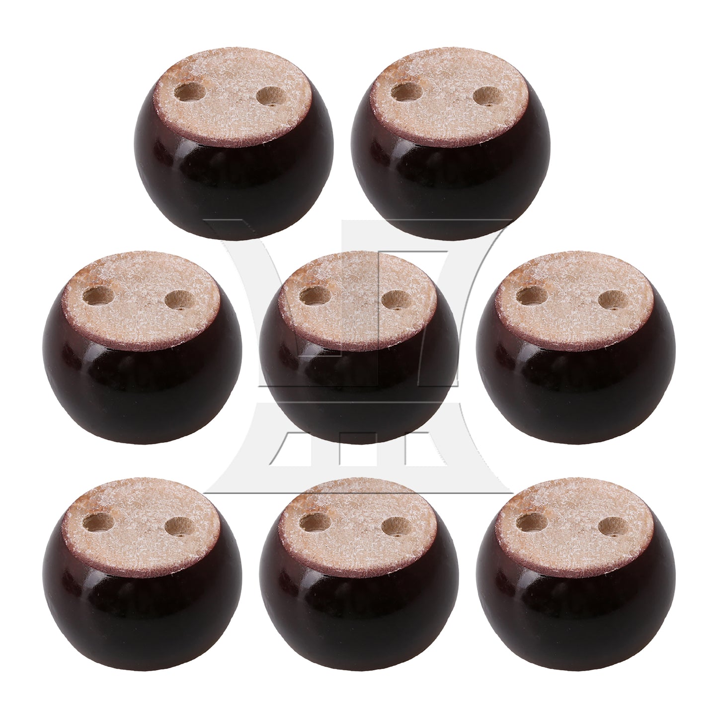 BQLZR Red Brown Eucalyptus-Wood Furniture Feet 100kg Bearing Weight Lifter 8x5cm