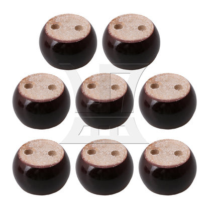 BQLZR Red Brown Eucalyptus-Wood Furniture Feet 100kg Bearing Weight Lifter 8x5cm