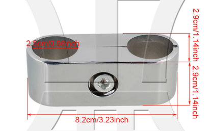 BQLZR 2 Way Al. Round Pipe Rack Fitting 82x25mm for DIY Replacement Fastener