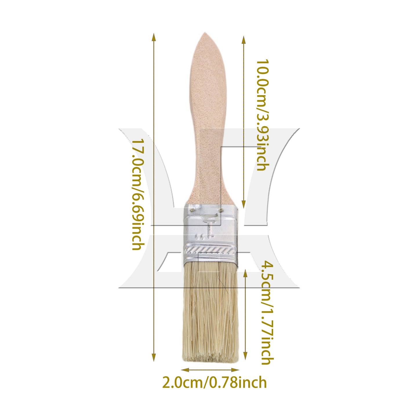 BQLZR Chip Paint Brush w/ Thickened Wood Handle for Home Decoration 1"
