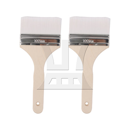 BQLZR Soft Bristles Painting Brush w/ Wood Handle for Water-Based Paint 4"