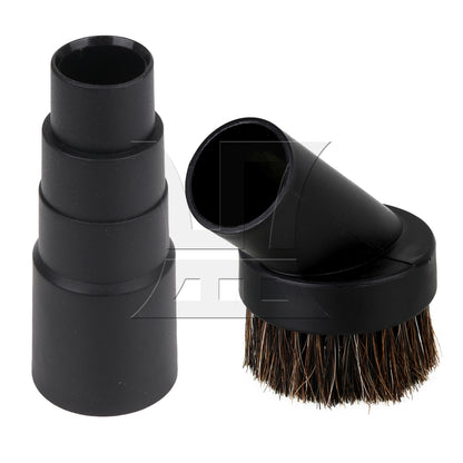 BQLZR 32mm ID Round Brush Attachment w/ 35mm ID Plastic Hose Adapter for 1/2" Vacuum