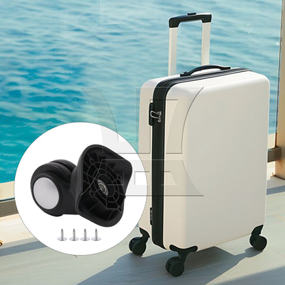 BQLZR 1 Left & 1 Right 95x92x50cm Black DIY Caster Wheel with 4 Holes