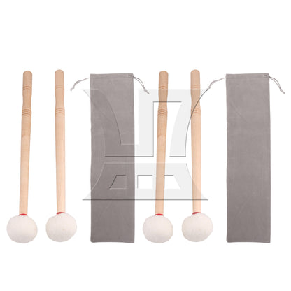2 x BQLZR Soft Felt Head Wood Handle 12 Inch Timpani Stick Timpani Felt Mallet
