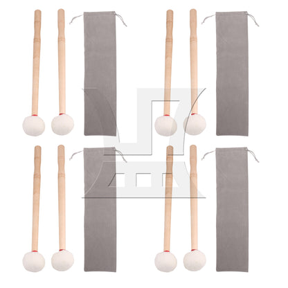 2 x BQLZR Soft Felt Head Wood Handle 12 Inch Timpani Stick Timpani Felt Mallet