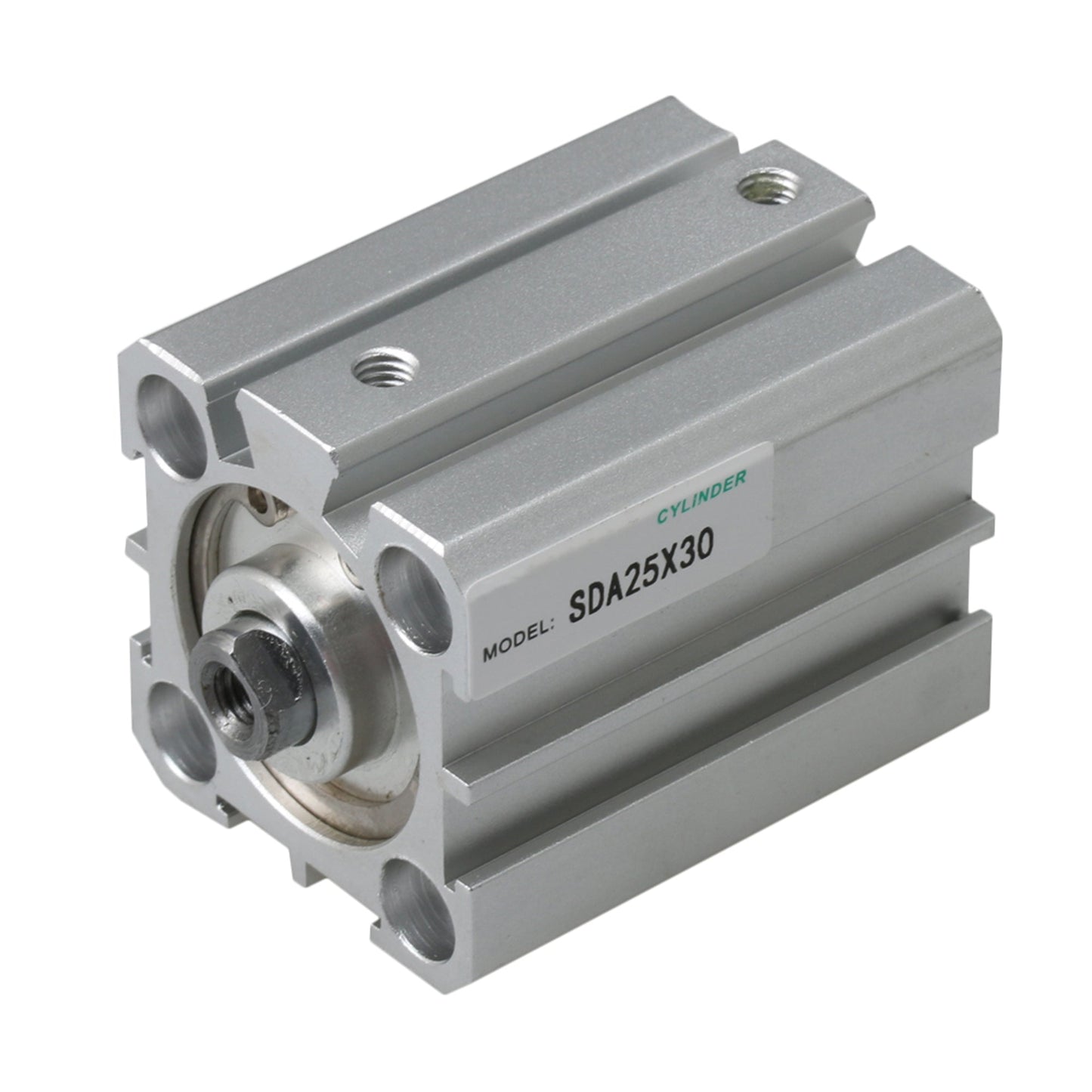 BQLZR 4x4x5.6cm Silver Aluminum Alloy Pneumatic Air Cylinder SDA25x30 25mm Bore 30mm Stroke for Automatic Control System