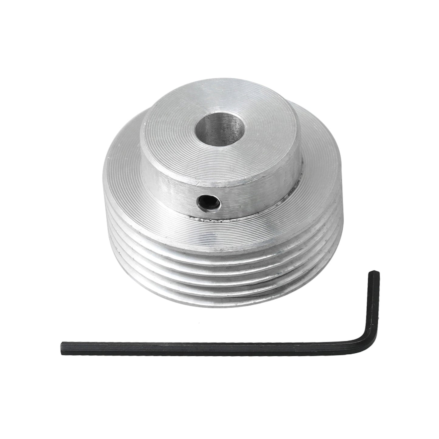 BQLZR 40mm Diameter 8mm Bore Silver Machine Power Tool Accessories Multi Wedge Belt Pulley Fitting for V-Belt