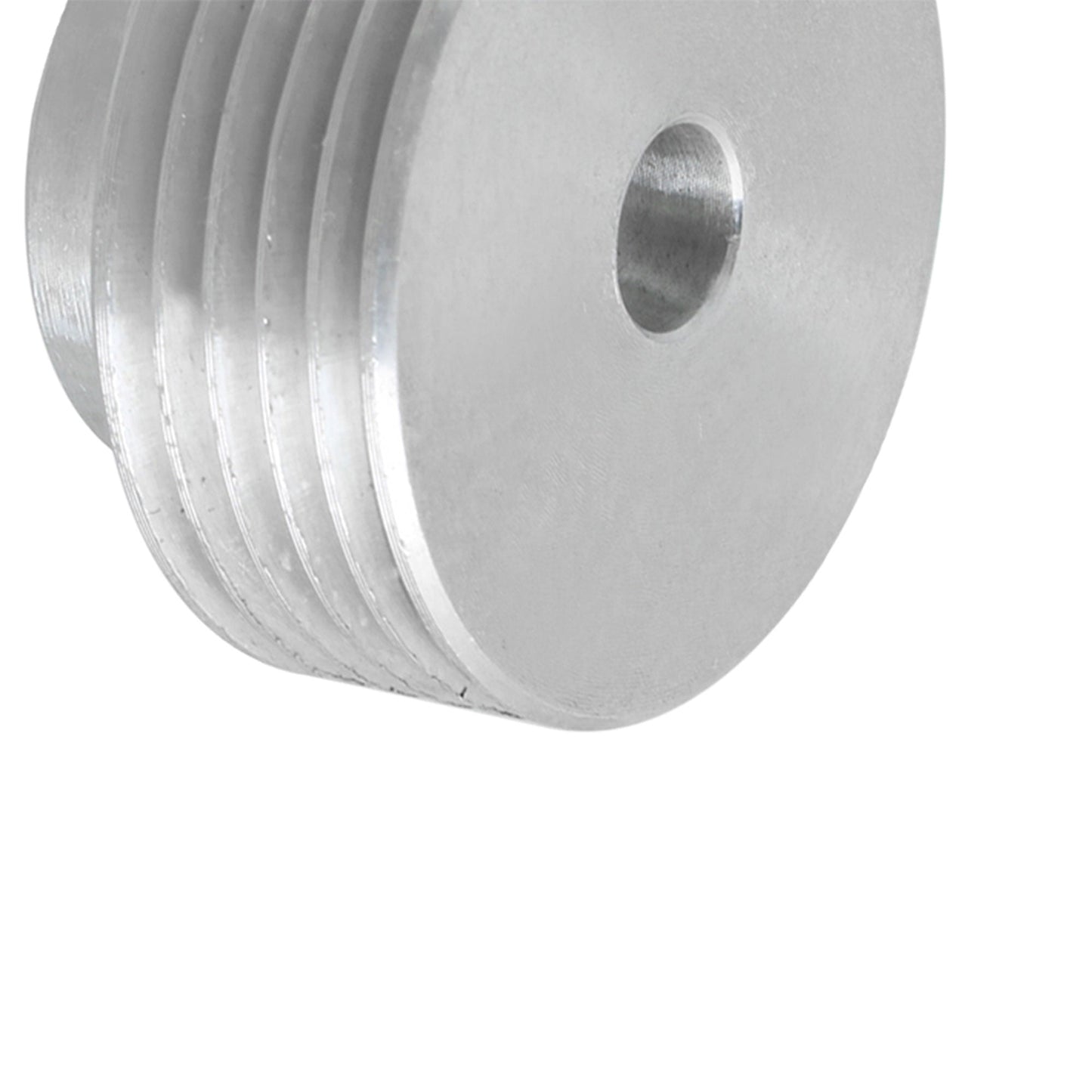 BQLZR 40mm Diameter 8mm Bore Silver Machine Power Tool Accessories Multi Wedge Belt Pulley Fitting for V-Belt