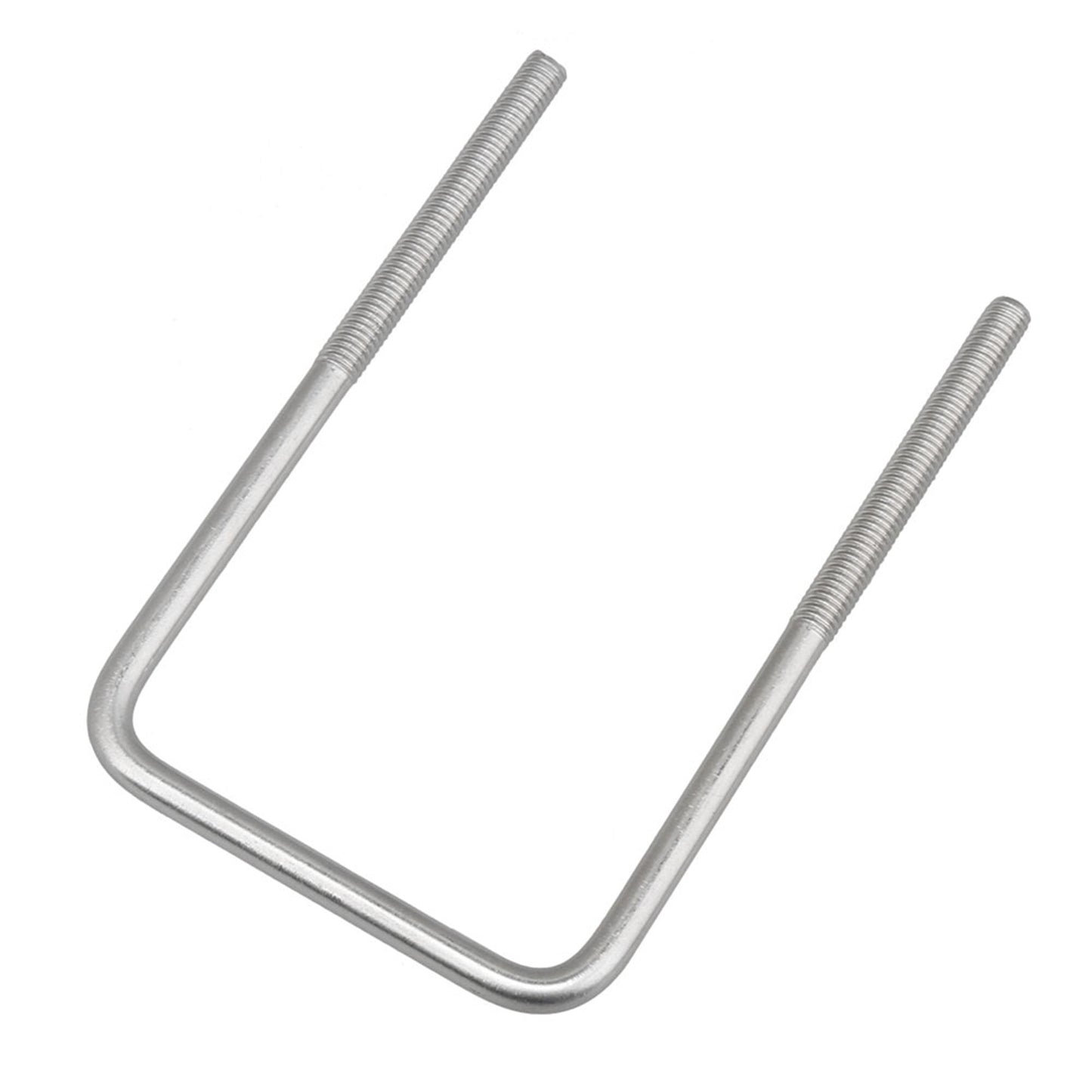 BQLZR Silver 304 Stainless Steel U Bolt Square Shape M6x60x110 with Plate Nut Set