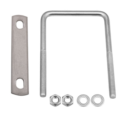 BQLZR Stainless Steel Square U Shaped Bolts M8x75x120 Fixed Axle Parts Sliver