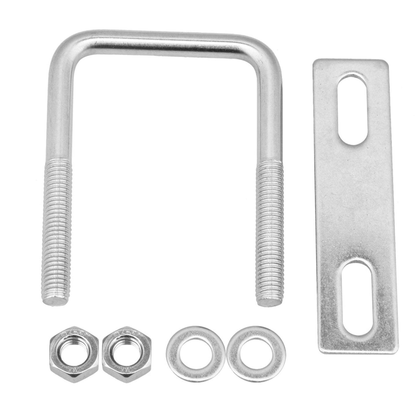 BQLZR 304 Stainless Steel Square U-Shaped Bolts M8x50x80mm Fixed Axles Parts Slive