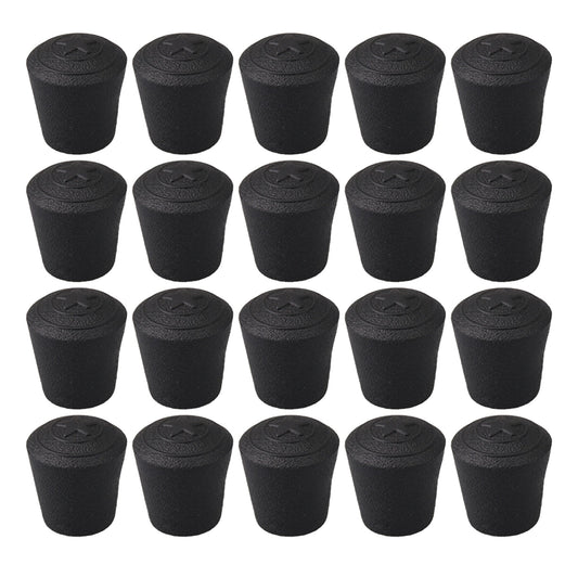 BQLZR Synthetic Rubber 10mm Table Chair Feet Cover Arc Bottom Shape Black Pack of 20