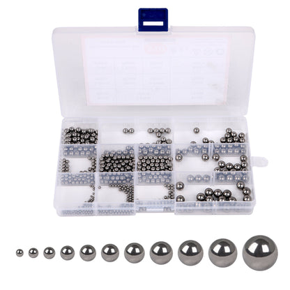 BQLZR 304 Stainless Steel Bearing Ball 0.08inch-0.31inch Dia with Storage Box Pack of 510