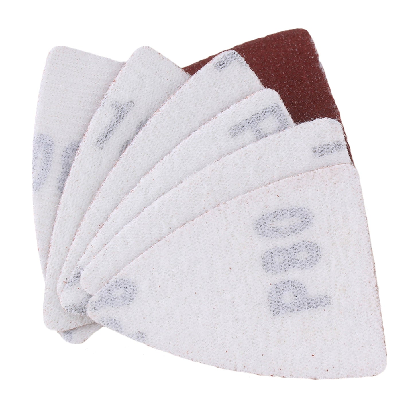 BQLZR 60/80/120/180/240# Triangular Finger Sandpaper Abrasives 1.99x1.26inch Pack of 50