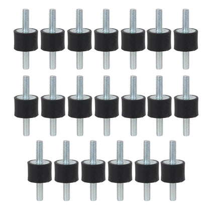 BQLZR Anti Vibration Isolators Mounts Silent Blocks M6 20x15mm Black Rubber Pack of 20