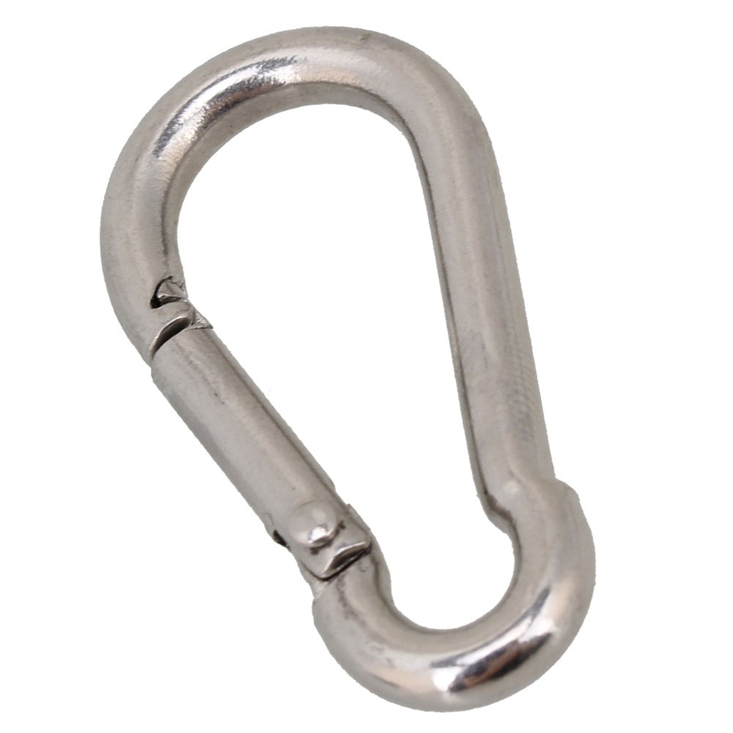 BQLZR 40x19.5x5.6mm Stainless Steel Spring Snap Hook for Wire Rope Link Pack of 10