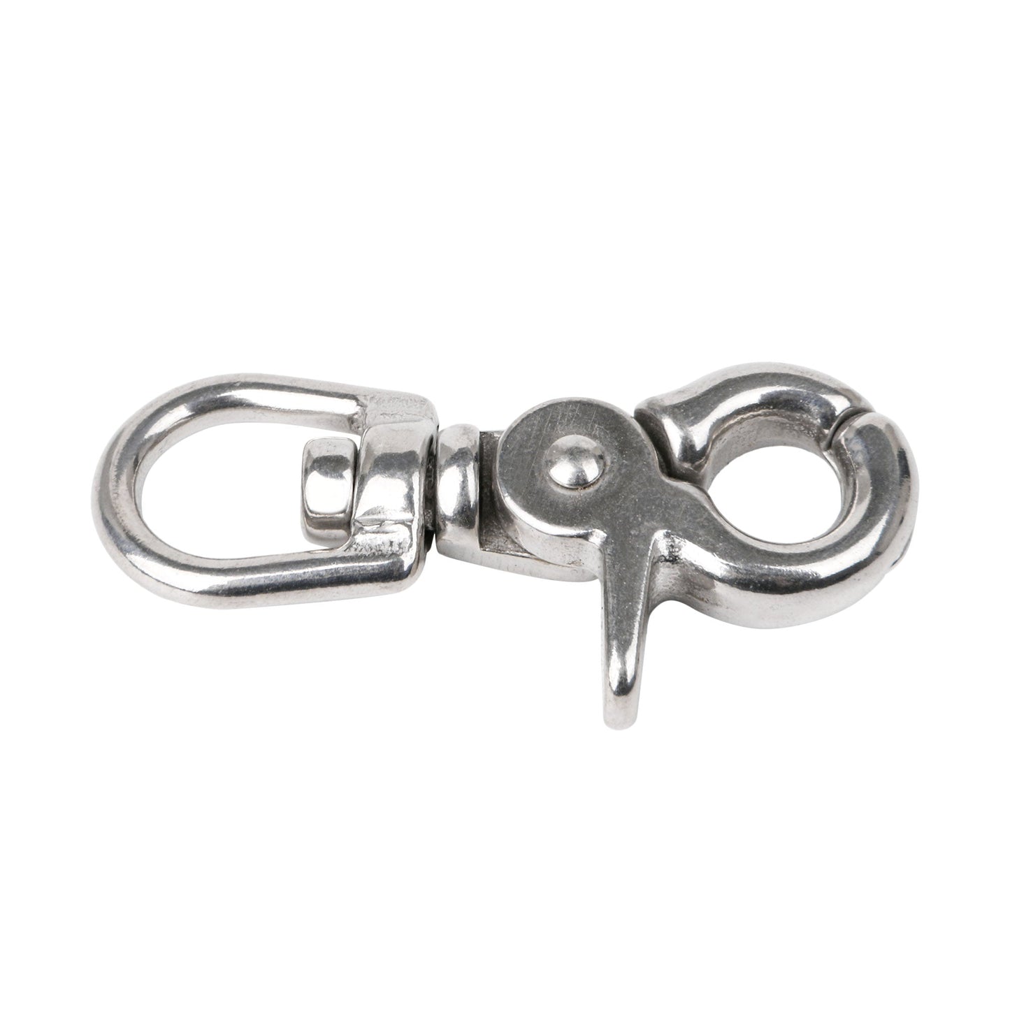 BQLZR Stainless Steel Swivel Lobster Clasp Snap Hooks 2.6inchx0.5inchx1.3inch Silver Pack of 5