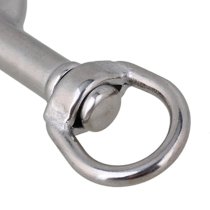 BQLZR 304 Stainless Steel Swivel-Eye Bolt Snap Hook Round Swivel for Keychain Strap Pet Chains 10 pcs