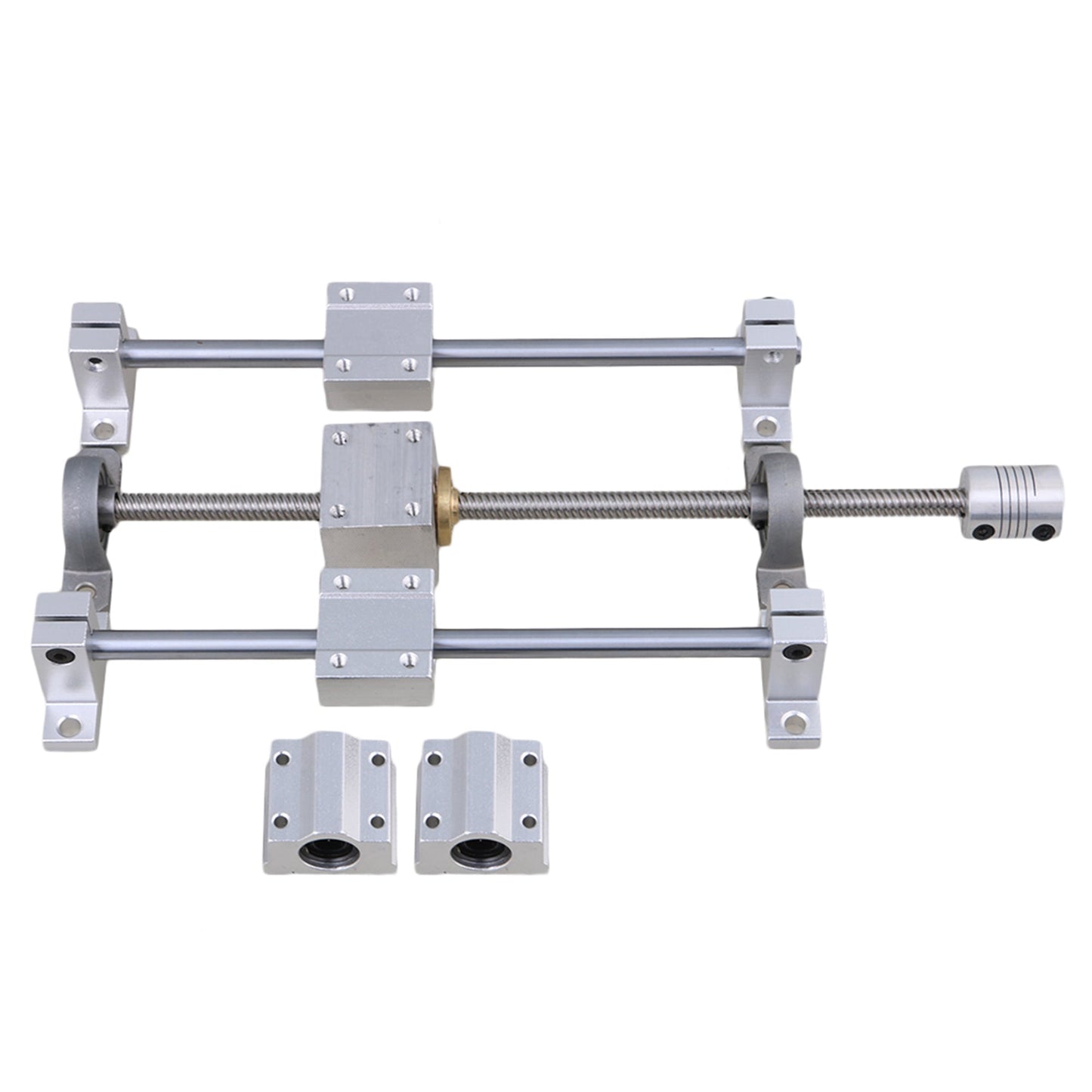 BQLZR Horizontal Dual Rails Lead Screw Kit Optical Axis Lead Screw for 3D Printer
