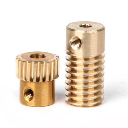 BQLZR 20T 0.5 Modulus Brass Color Gear Wheel Shaft Kit 1:20 w/ Screws for Industry