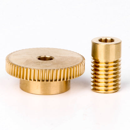 BQLZR Brass Driver Gear Wheel & Shaft 0.5 Modulus 1:60 Reduction 60T 6mm for Extruder