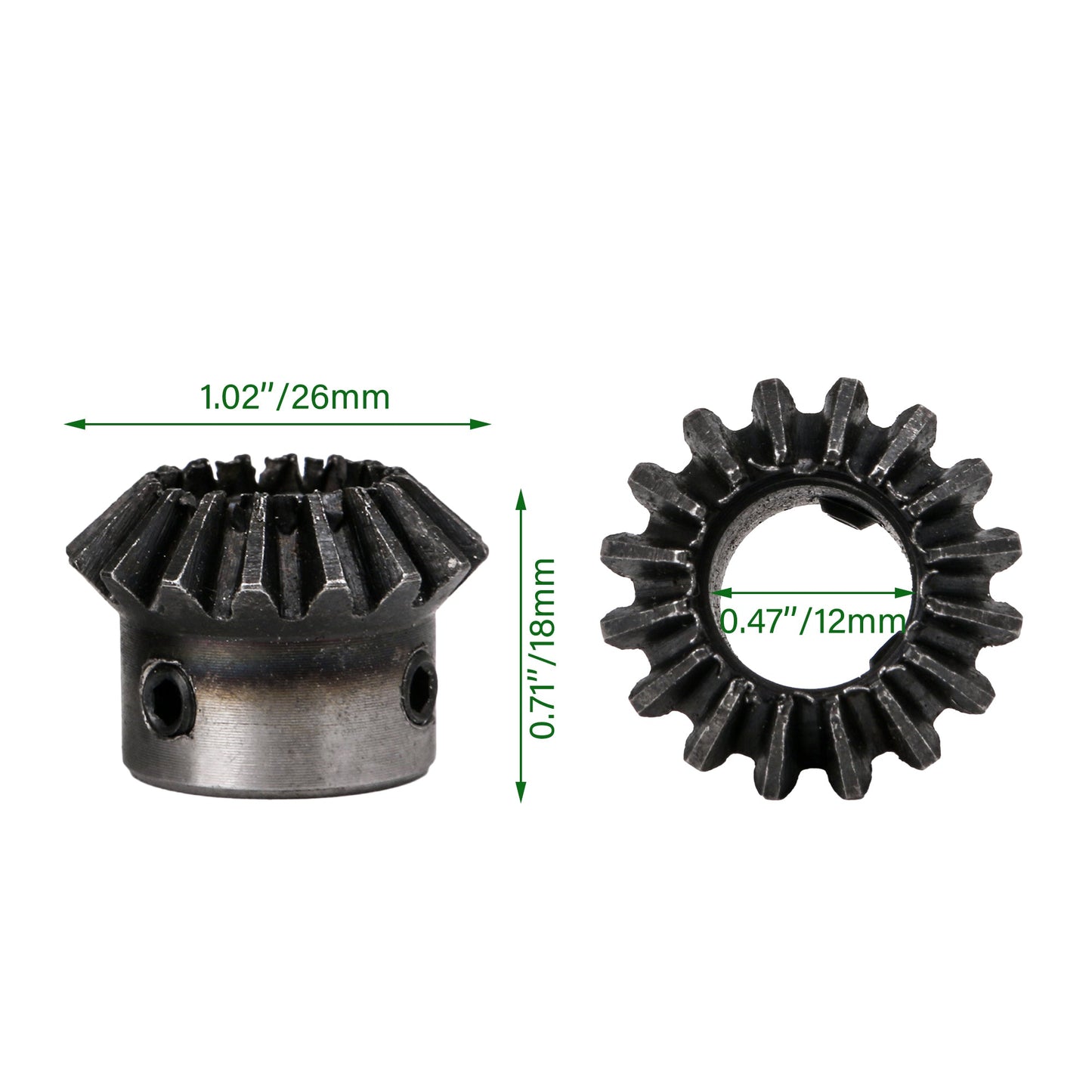 BQLZR Tapered Bevel Gear Wheel 1.5 Modulus 16T 0.47inch Dia for Motor Driving Pack of 4